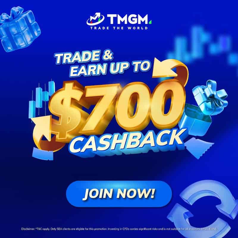 TMGM Launches Exciting Cashback Promotion Offering Up to $700 in Rewards
