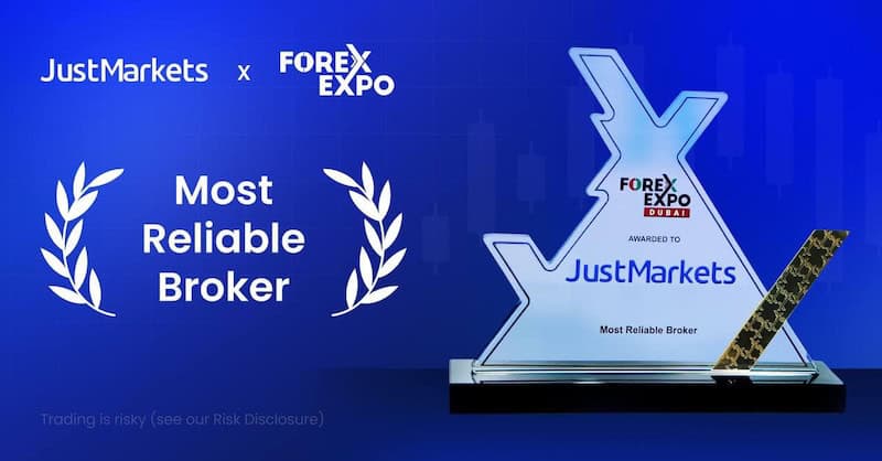 JustMarkets Named Most Reliable Broker