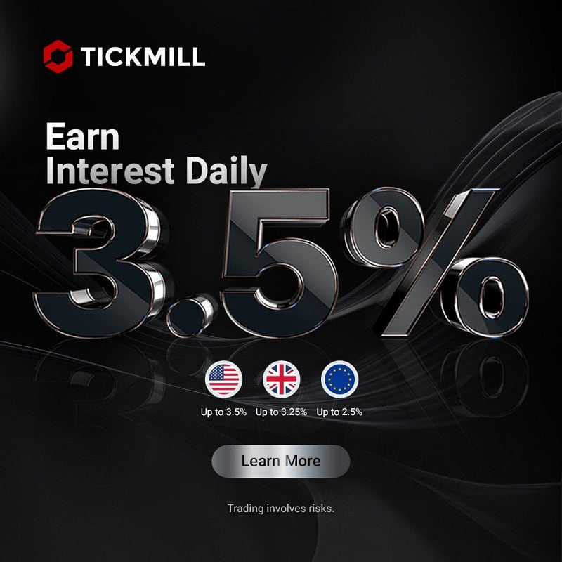 Tickmill Introduces Interest Rates Up to 3.5% on Unused Funds!