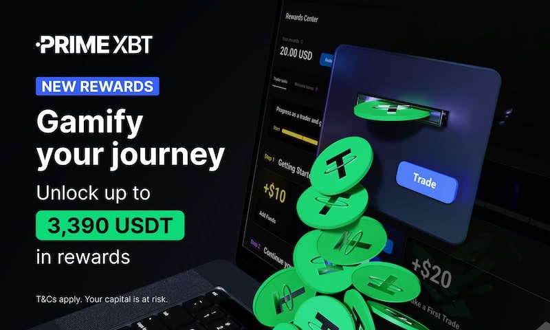 PrimeXBT Unveils New Rewards Center with Trader Tasks: Unlock Up to $3,390 in Bonuses!