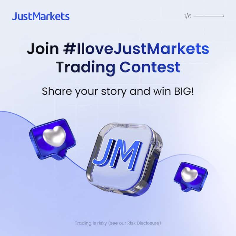 JustMarkets Launches #IloveJustMarkets Contest – Win a $25 Promo Code or $100 Cash Prize!