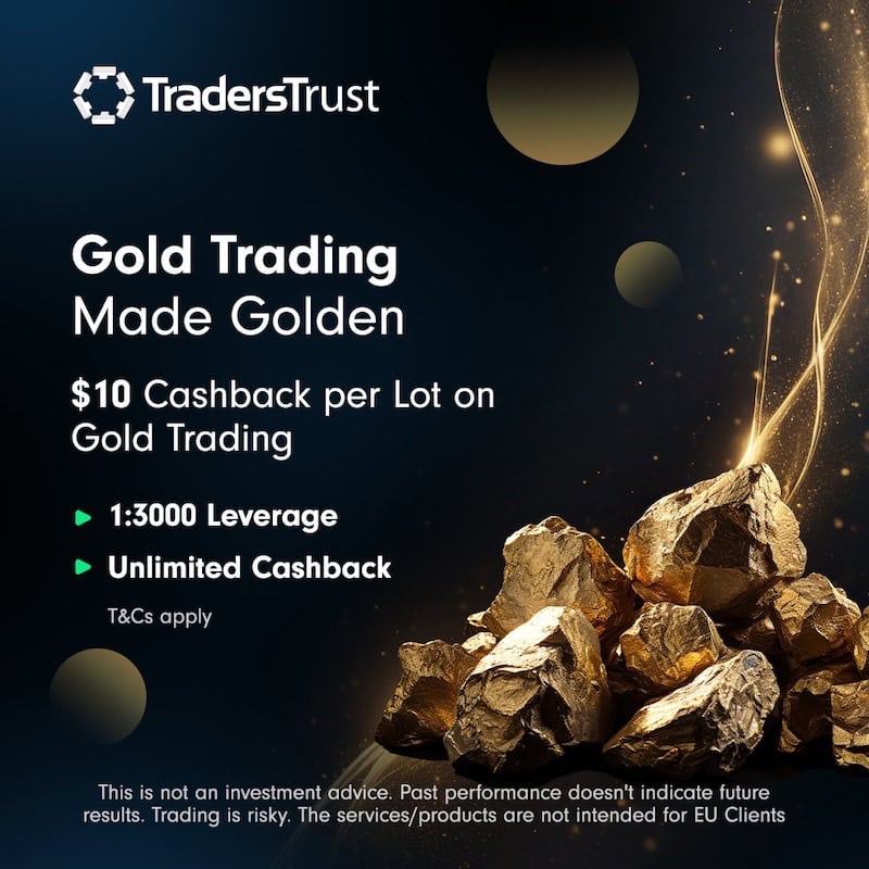 Earn $10 Per Lot Trading XAUUSD with TradersTrust – No Limits!