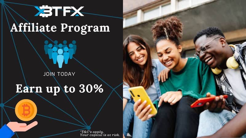 XBTFX Affiliate Program Offers Up to 30% Revenue Share for Partners