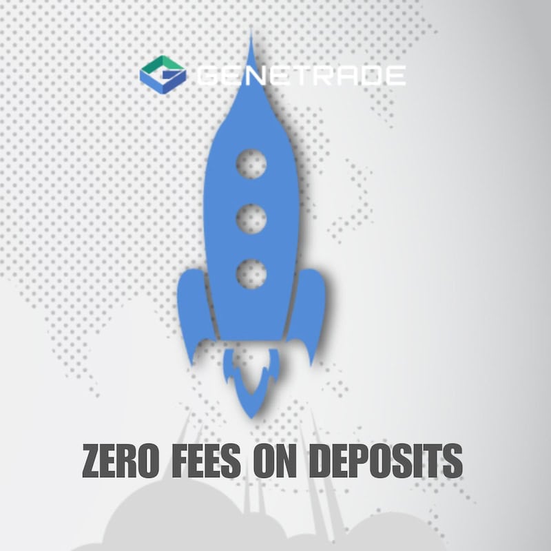 GeneTrade eliminates all transaction fees on deposits, withdrawals, and wire transfers over $200, letting traders keep more of their funds for trading.