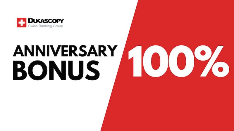 Dukascopy - 100% Anniversary Bonus