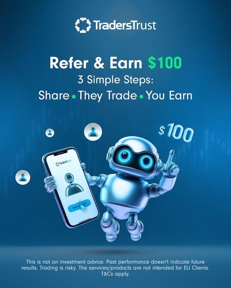 Traders Trust Launches Rewarding Referral Program: Earn $100 for Each Friend Referred