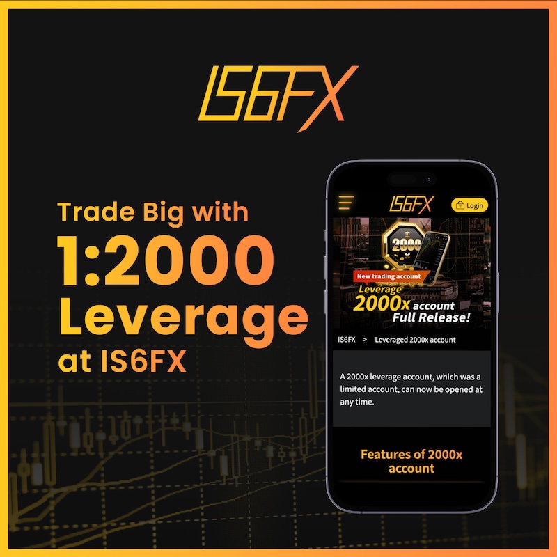 IS6FX Offers Permanent Access to 2000x Leverage Account