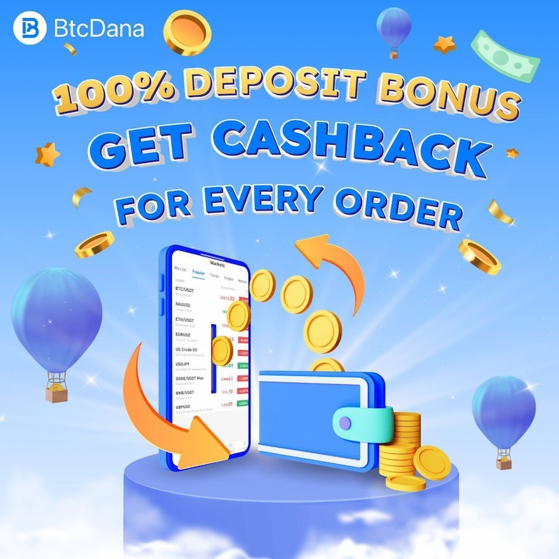 BtcDana - 100% Deposit Bonus
