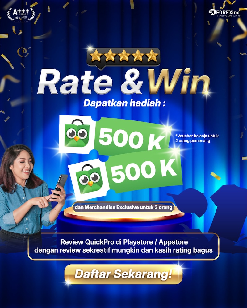 FOREXimf Launches 'Rate & Win' Promotion: Win Up to IDR 500,000 in Shopping Vouchers and Exclusive Merchandise