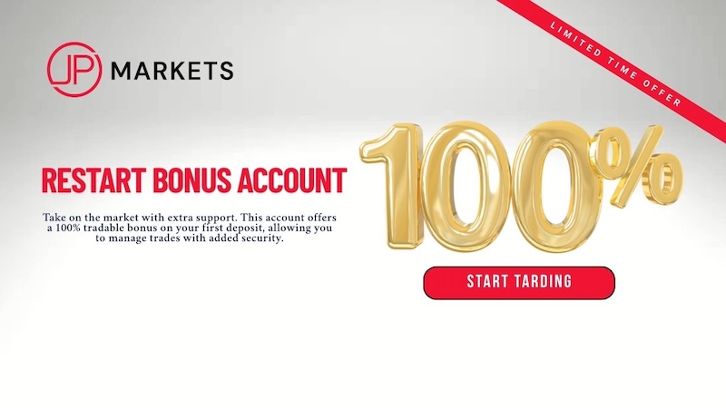 JP Markets - 100% Restart Bonus