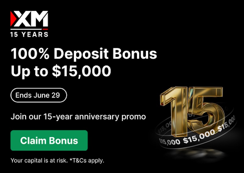 XM Celebrates 15 Years with Its Largest Promotion Yet – Up to $15,000 in Deposit Bonuses This June