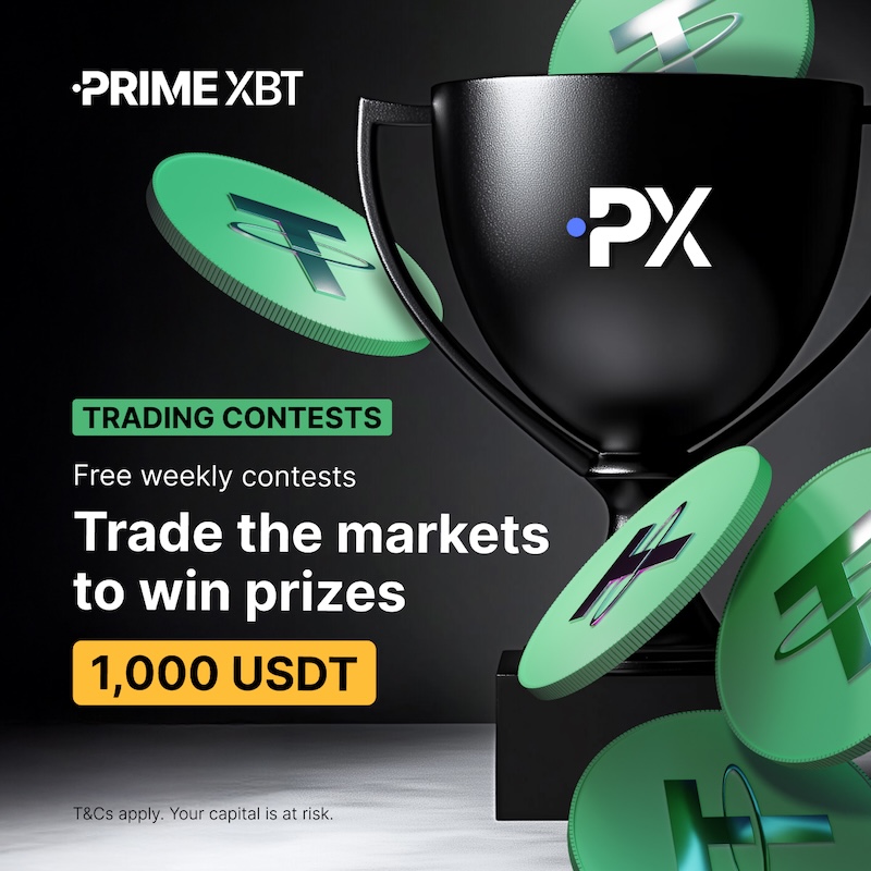 Win Up to $10,000 in PrimeXBT’s Risk-Free Weekly Trading Contests