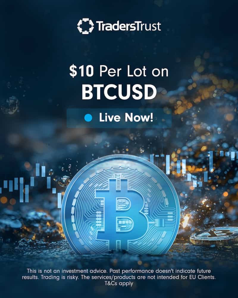 Boost Your Bitcoin Trades with $10 Cashback per Lot – Unlimited Rebates from Traders Trust