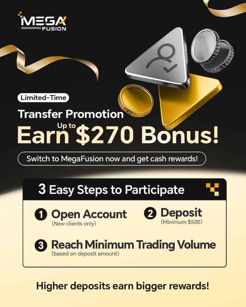 MegaFusion Launches Limited-Time Transfer Bonus Promotion—Earn Up to $270 in Exclusive Trading Rewards