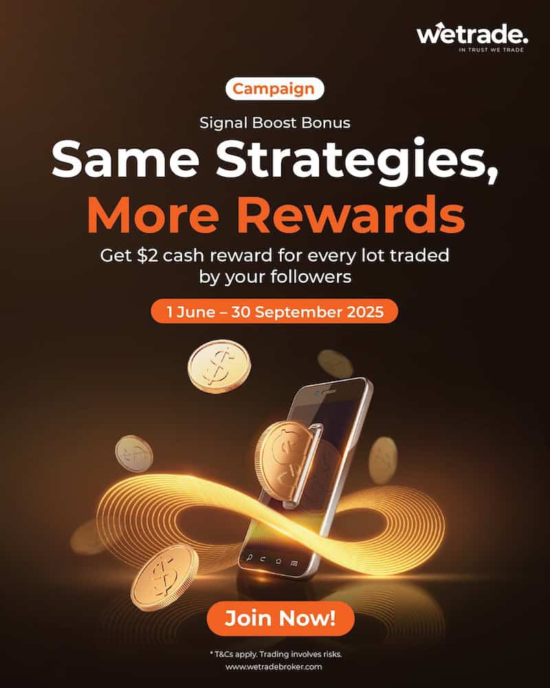 WeTrade Social Launches Unlimited Rewards “Signal Boost Bonus” Campaign with $2 Cash Incentive Per Lot Traded by Followers