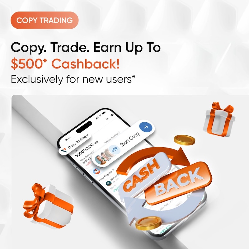 Vantage Copy Trading Empowers Traders with Up to USD 500 Cashback on First Deposit