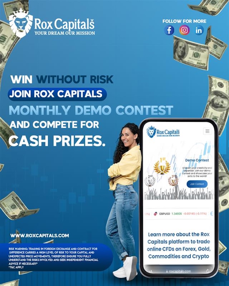 Trade Risk-Free and Win Real Cash Prizes with Rox Capitals’ Monthly Demo Contest