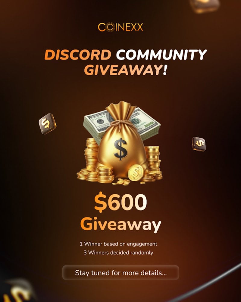 Coinexx Referral Race Offers $600 Total Prize Pool in Losable Trading Bonuses on Discord