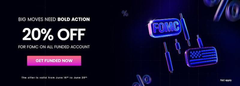 Capitalize on FOMC Volatility: TenTrade Offers 20% Off All Funded Accounts June 16–20
