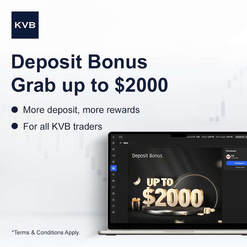 KVB’s Cashback Bonus Program Rewards Traders with Up to $2,000 in Trading Incentives