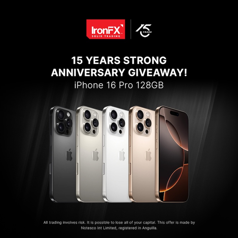 IronFX Celebrates 15 Years with iPhone 16 Pro Giveaway Worth $1000