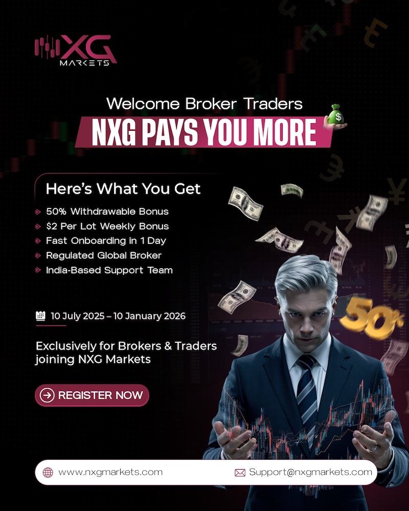 NXG Markets Launches Exclusive Promotion for Broker Traders: 50% Withdrawable Bonus and $2 Per Lot Weekly Payouts