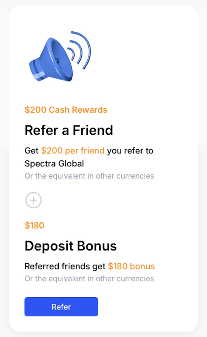 SGFX Spectra Global Launches Exclusive $200 Referral Bonus and $180 Deposit Reward Promotion