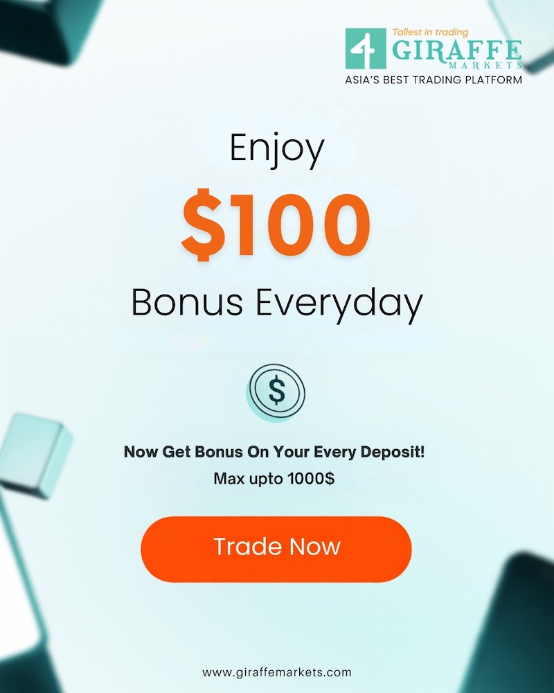 Giraffe Markets Launches Daily Deposit Bonus — Earn Up to $1000 in Tradable Credit