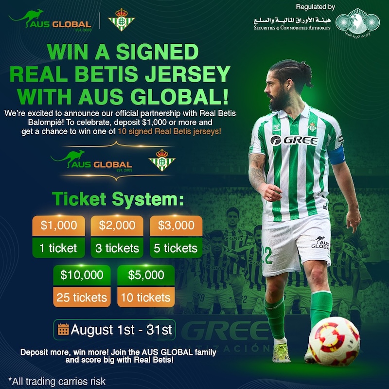Win an Official Signed Real Betis Jersey with AUS Global’s Exclusive Promotion