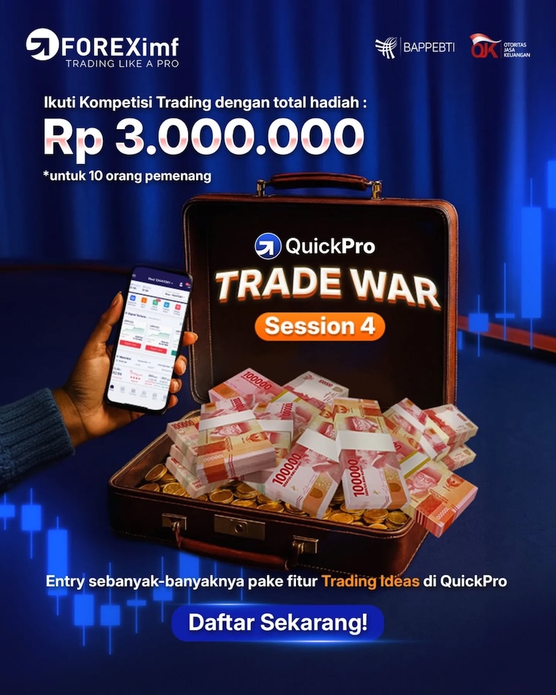 FOREXimf Launches Trade War Session 4 with IDR 3,000,000 Prize for Most Active Traders Using QuickPro Trading Ideas