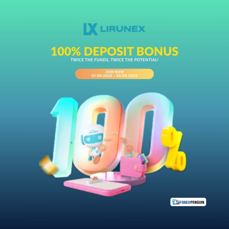Double Your Trading Power with Lirunex’s 100% Deposit Bonus — Up to $20,000 Available Per Claim