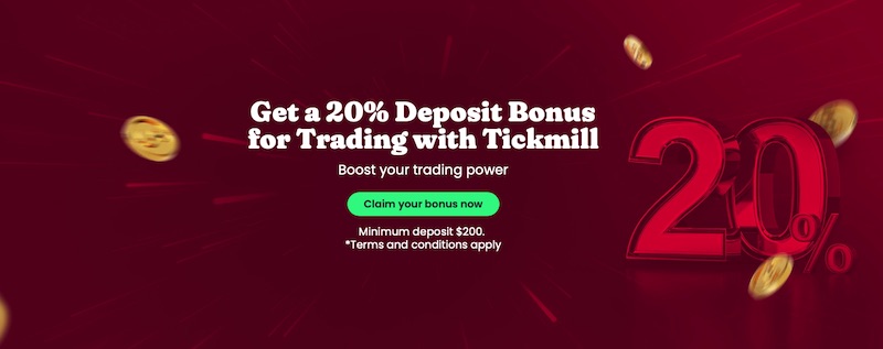 Tickmill - 20% Deposit Bonus