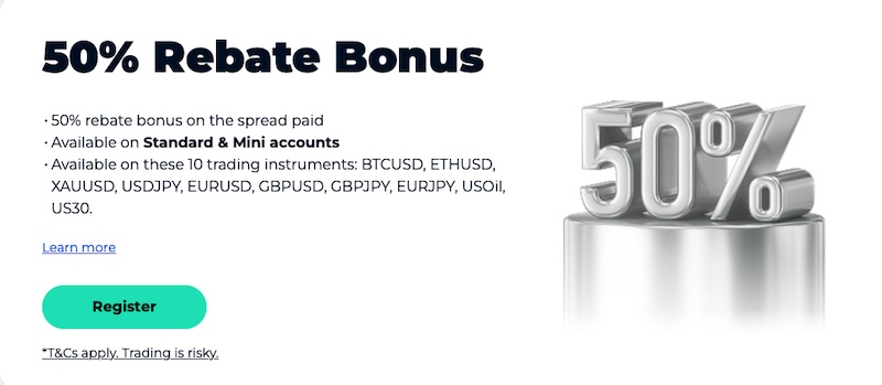 Boost Your Trading Earnings with a 50% Rebate Bonus on Every Closed Trade at FXGT.com