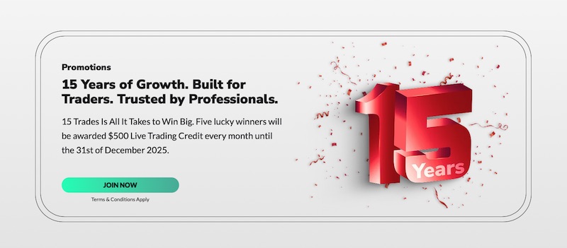 TopFX Celebrates 15 Years of Excellence with Exclusive $500 Monthly Trading Credit Promotion