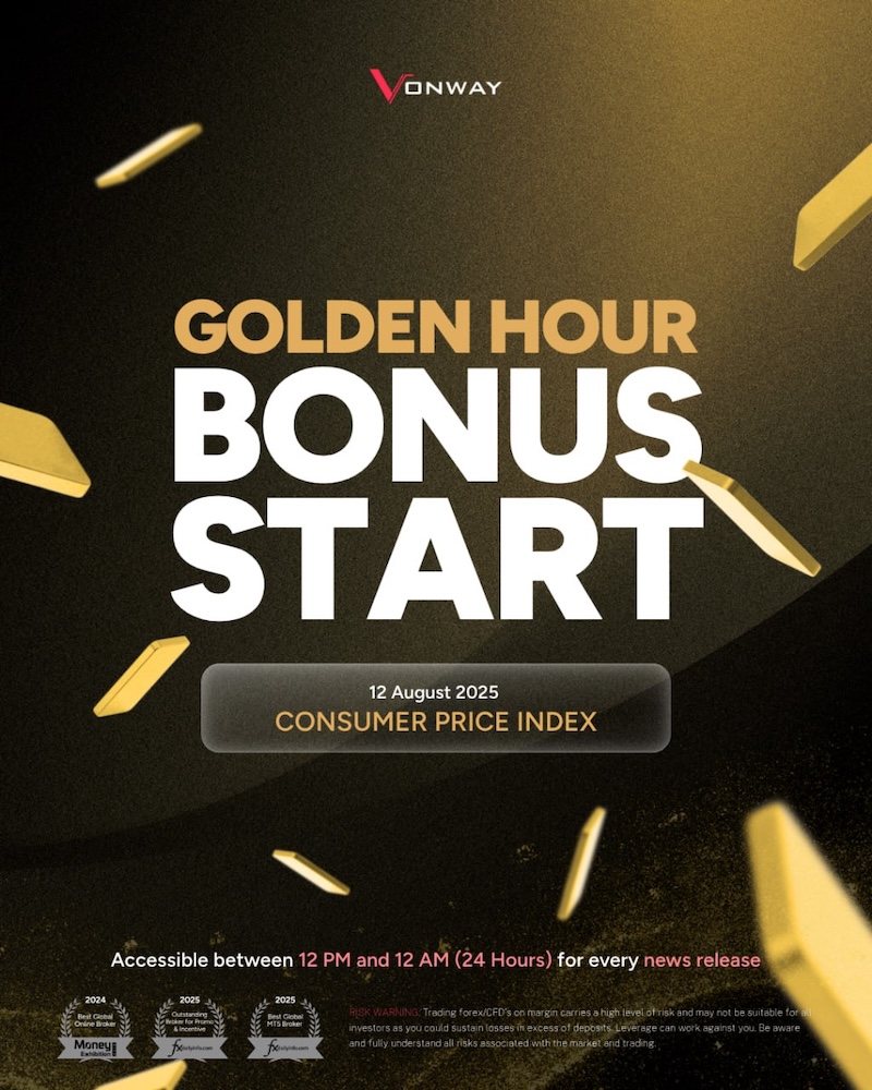 Golden Hour Bonus Now Live: Vonway Offers Exclusive 50% Deposit Boost for CPI Release on August 12, 2025