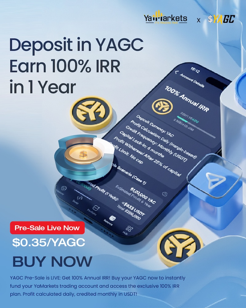 YaMarkets Launches Exclusive YAGC Token Pre-Sale Offering 100% Annual Returns