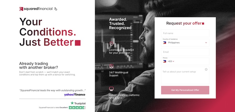 SquaredFinancial Launches Exclusive Broker Switch Promotion with Matched Trading Conditions and Bonus Incentives