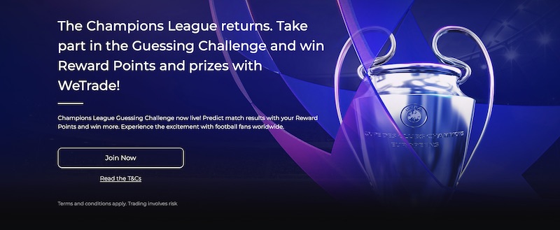 Predict & Win: WeTrade Launches 2025/26 UEFA Champions League Guessing Challenge with Exclusive Reward Points Prizes