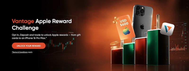 Vantage Unveils Apple Reward Challenge: Trade to Earn Exclusive Apple Prizes Including iPhone 16 Pro Max