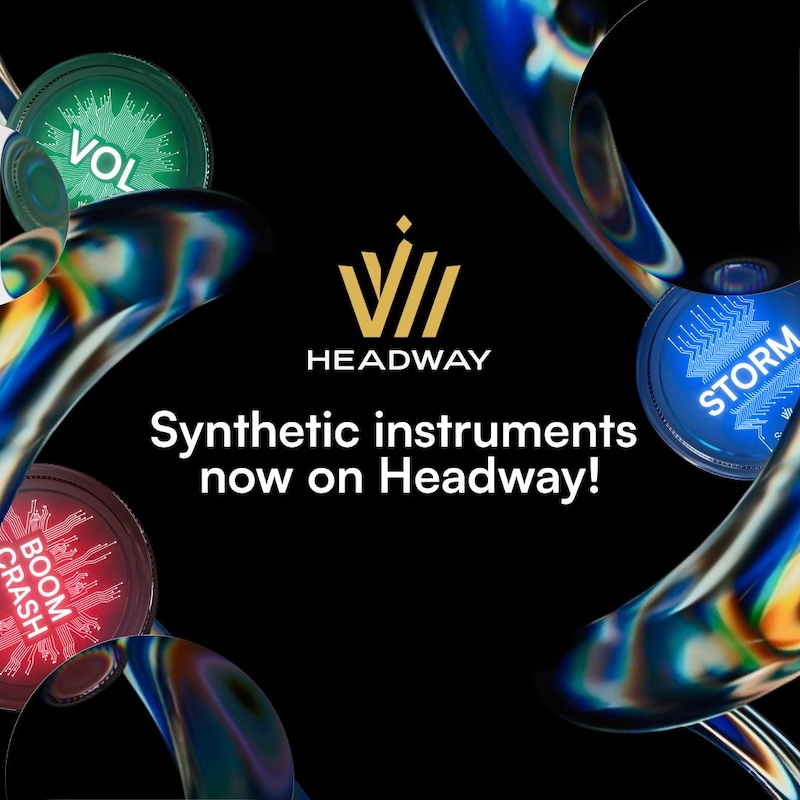 Trade Synthetic Instruments on Real Accounts with Headway – Experience 24/7 Trading, Low Spreads, and High Volatility
