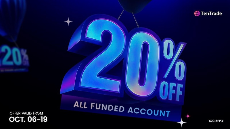 Trade Bigger for Less: TenTrade Launches Limited-Time 20% Discount on Funded Accounts This October