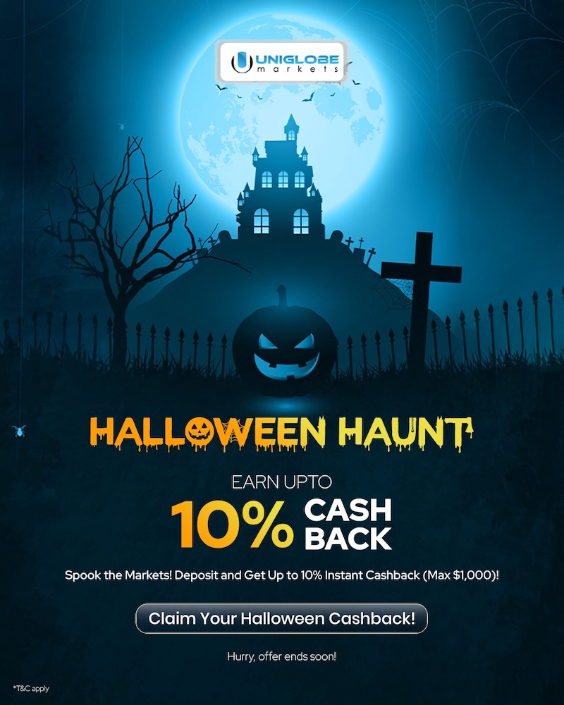 Uniglobe Markets Halloween Haunt: Get Up to 10% Instant Cashback on Deposits – Max $1,000