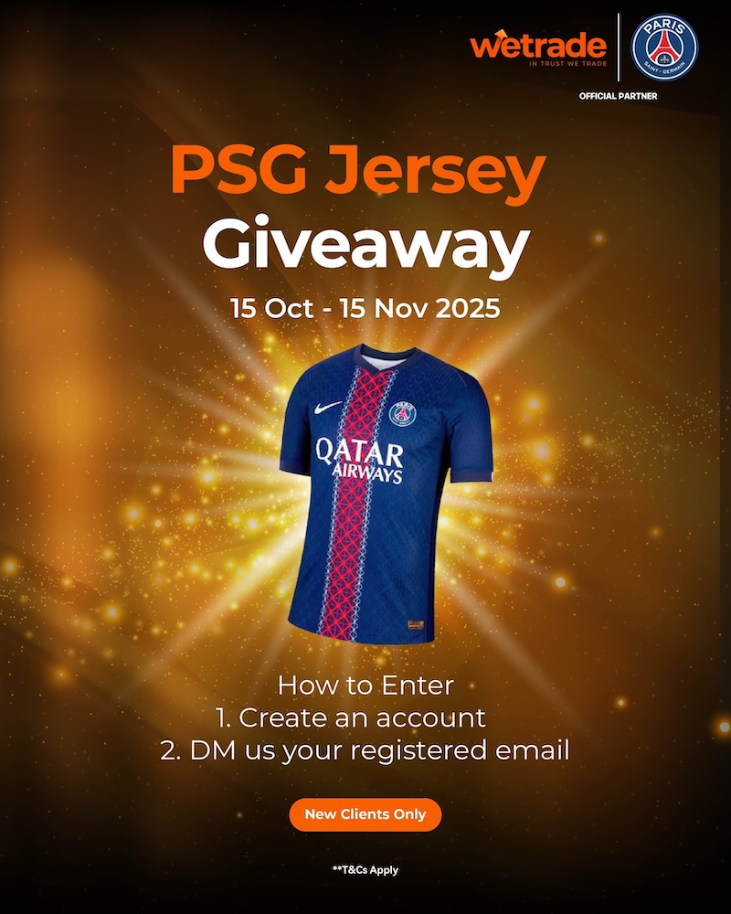 WeTrade Launches Exclusive Paris Saint-Germain Jersey Giveaway for New Clients