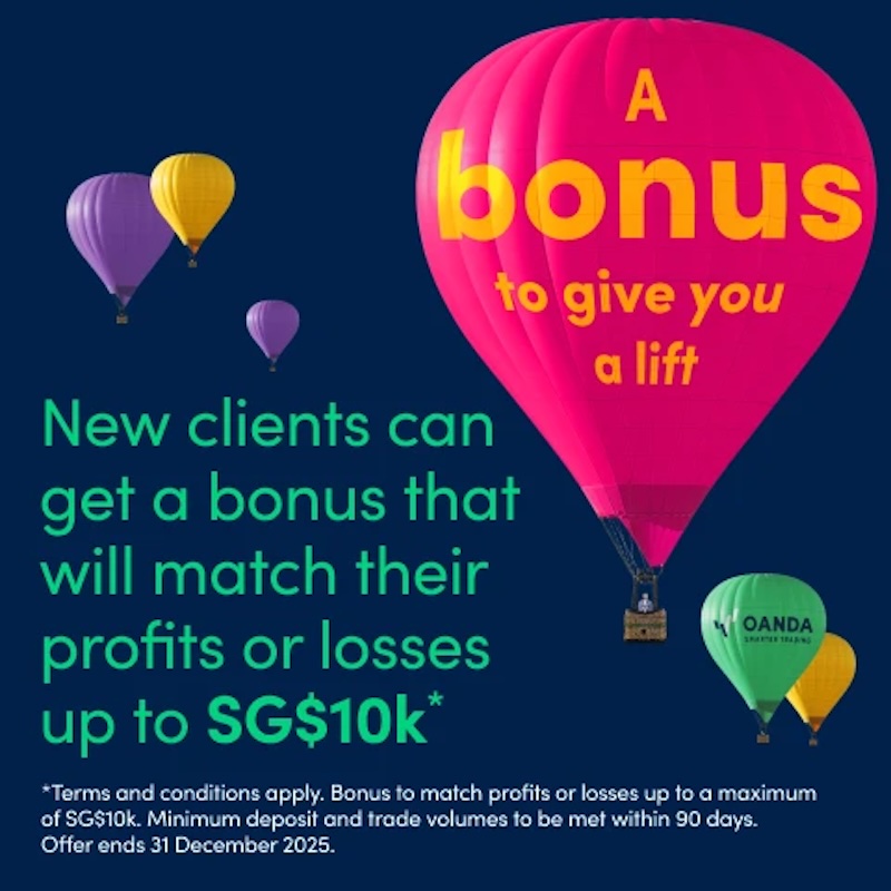 Unlock a Welcome Bonus Up to SG$10,000 with OANDA’s Exclusive Trading Promotion