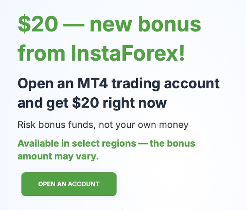 Start Trading with Zero Risk: InstaForex Launches $20 No-Deposit Bonus for New Clients