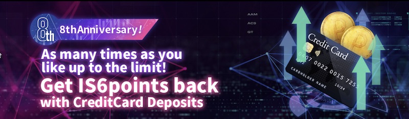 Earn Up to 3,000 IS6 Points with Credit Card Deposits During Limited-Time IS6FX Campaign