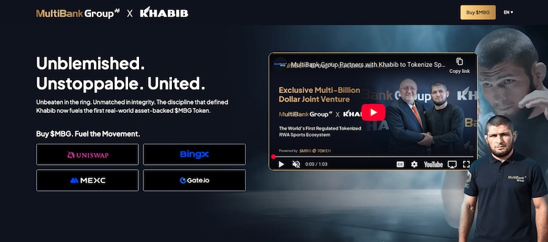MultiBank Group and Khabib Nurmagomedov Unite to Launch the World’s First Regulated Tokenized Sports Ecosystem