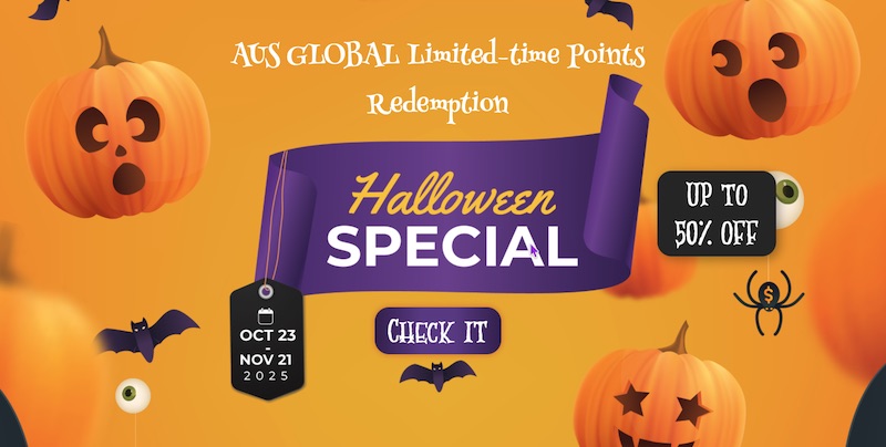 AUS GLOBAL Unveils Spooktacular Halloween Points Redemption Event with Up to 50% Off Premium Products
