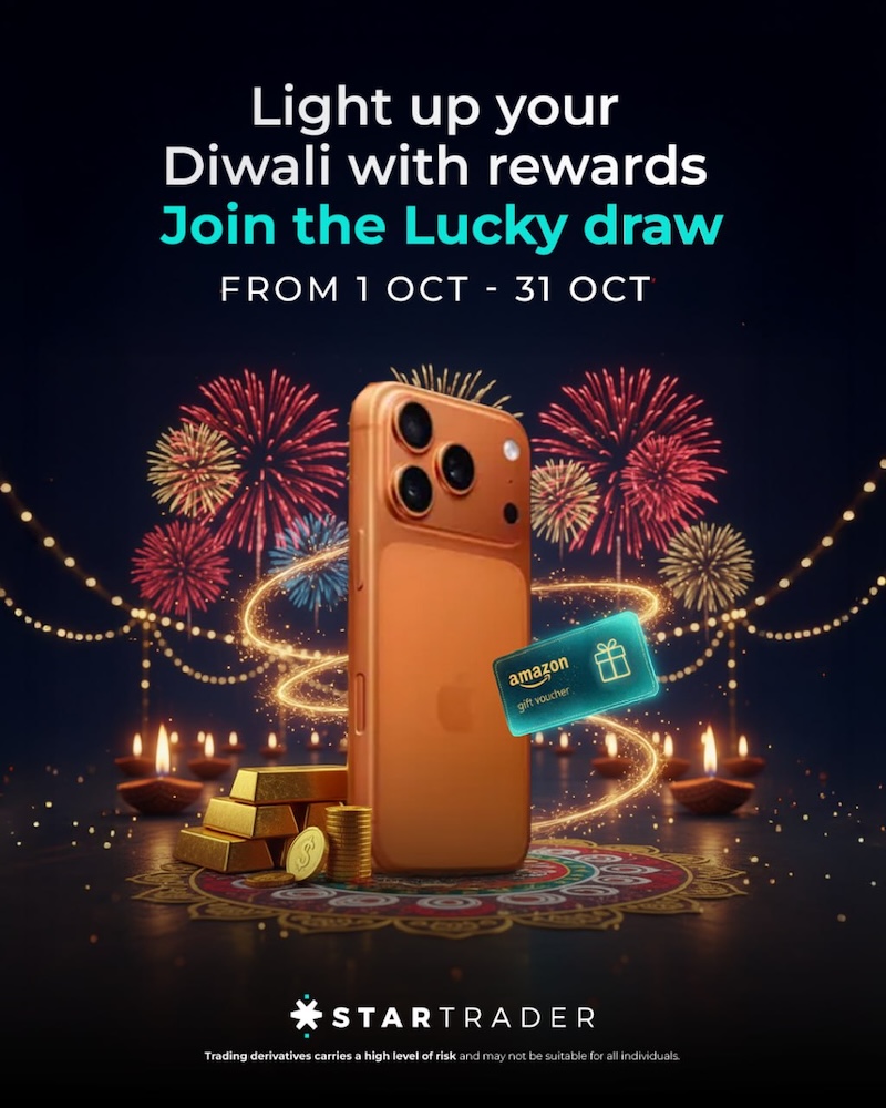 Celebrate Diwali with STARTRADER’s Lucky Draw: Win an iPhone 17 Pro Max, Gold Bar, or Amazon Voucher