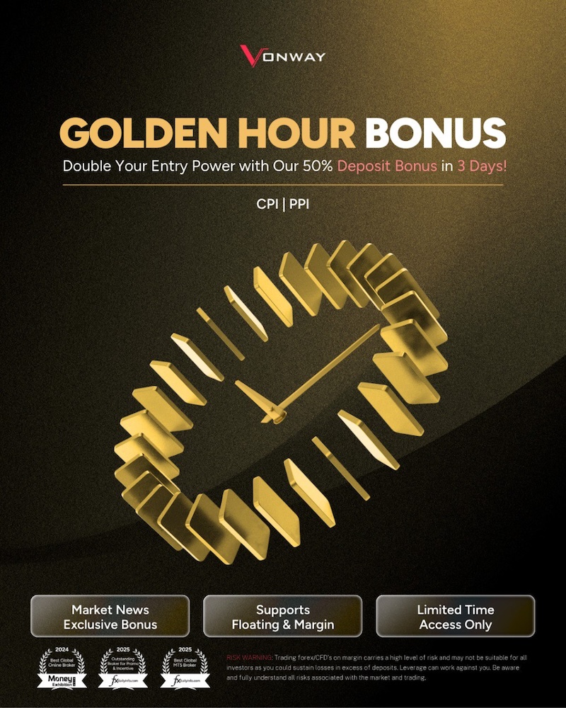 Unlock Vonway’s Golden Hour Bonus: 50% Deposit Boost During Key Economic News Events